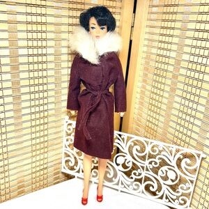 Doll Coat with Faux Fur Collar